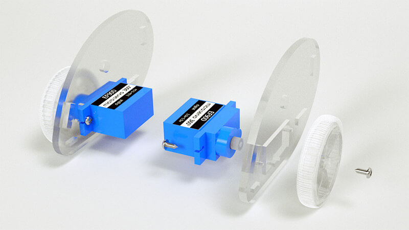 Servos and wheels